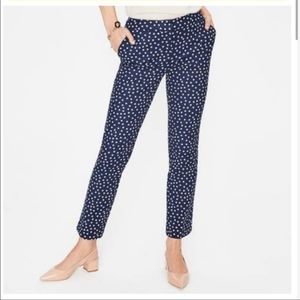 Boden navy polka dot pants size 8